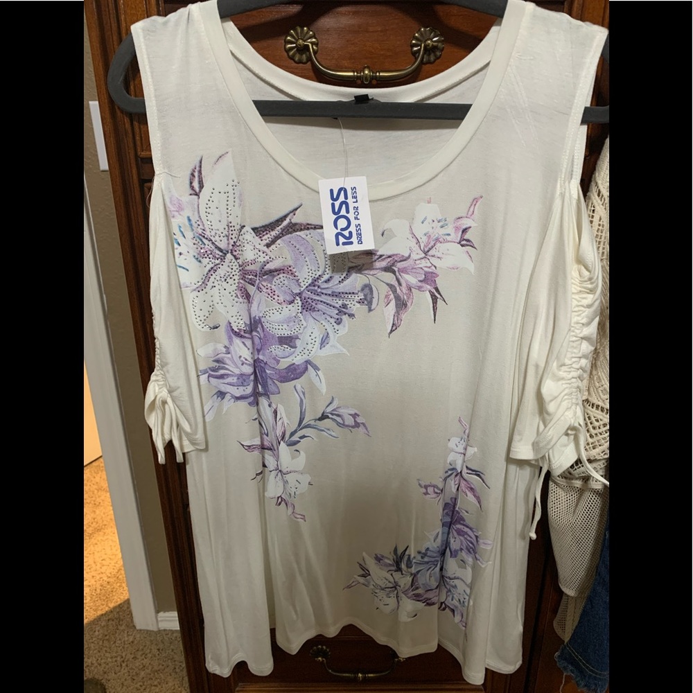 3/4 crunched sleeve ladies top